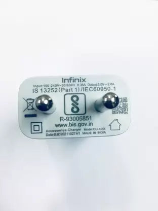 Infinix 2 A Mobile Charger  (White) Infinix 2 A Mobile Charger  (White)